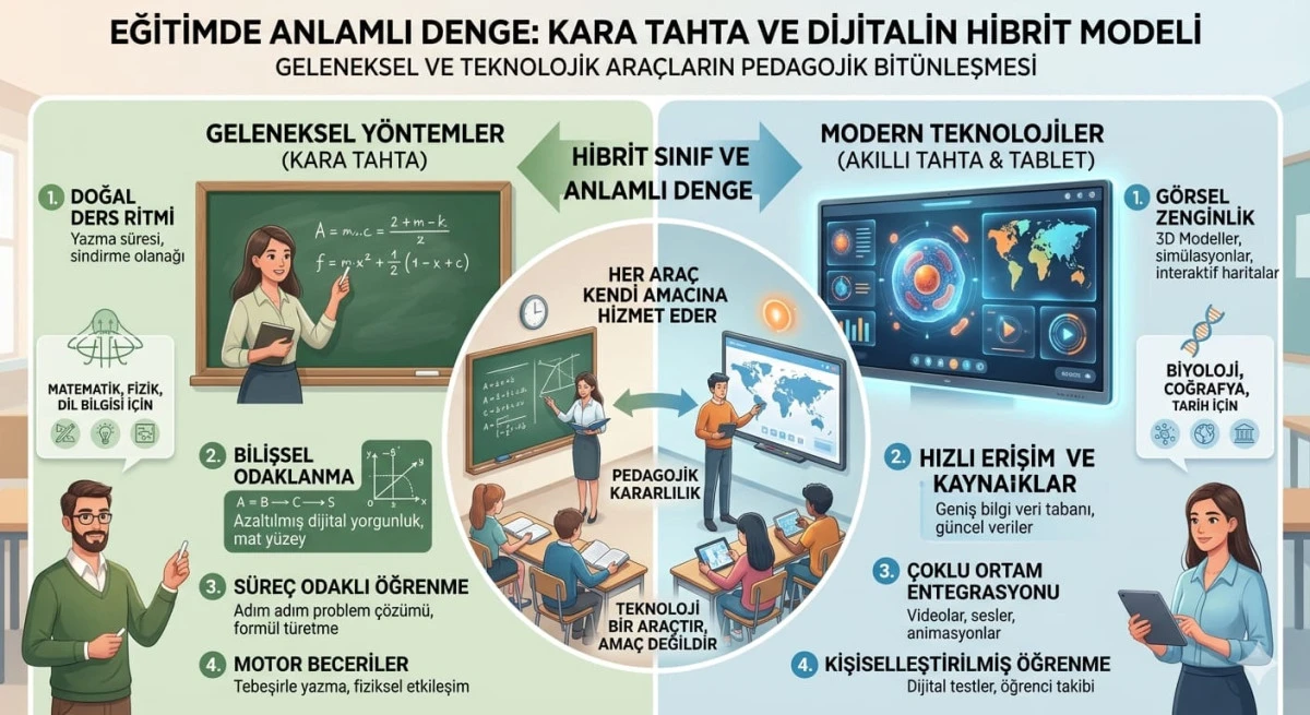 Ekrana Ara, Tebeşire Devam: Eğitimde &lsquo;Kara Tahta&rsquo; Geri D&ouml;n&uuml;yor!