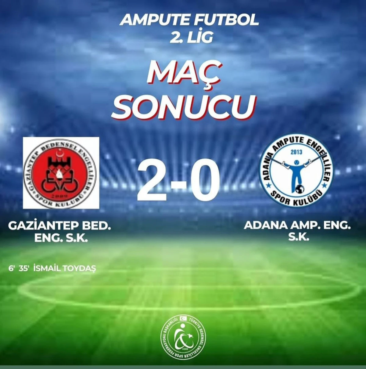 Gaziantep Bedensel Engelliler Spor Kul&uuml;b&uuml;&rsquo;nden Net Galibiyet