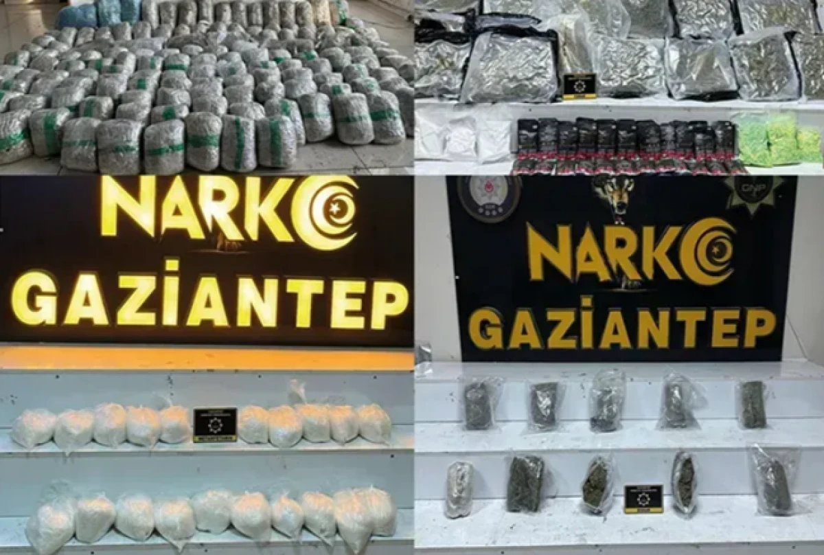 Gaziantep&rsquo;te Uyuşturucuya B&uuml;y&uuml;k Darbe