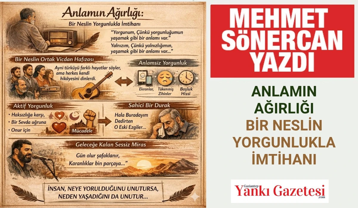 MEHMET S&Ouml;NERCAN YAZDI: ANLAMIN AĞIRLIĞI: BİR NESLİN YORGUNLUKLA İMTİHANI 
