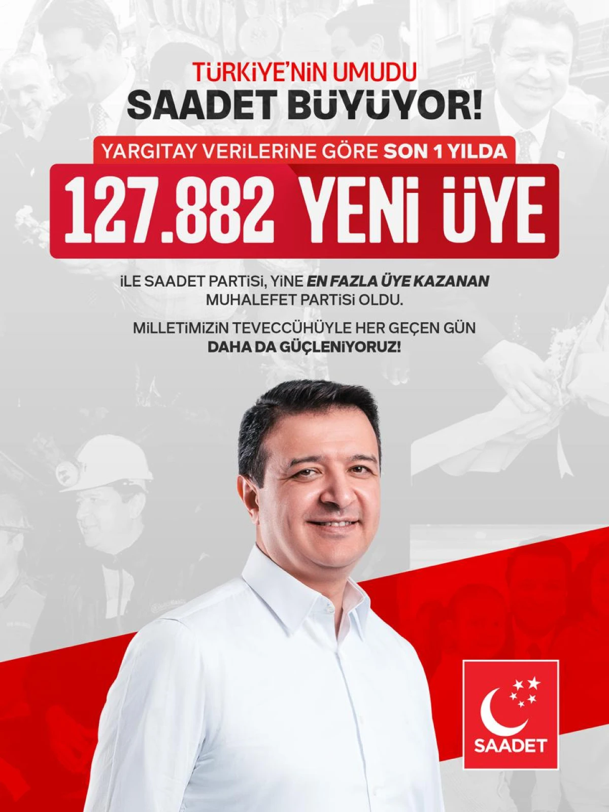 SAADET PARTİSİ ZİRVEYİ KİMSEYE BIRAKMIYOR!