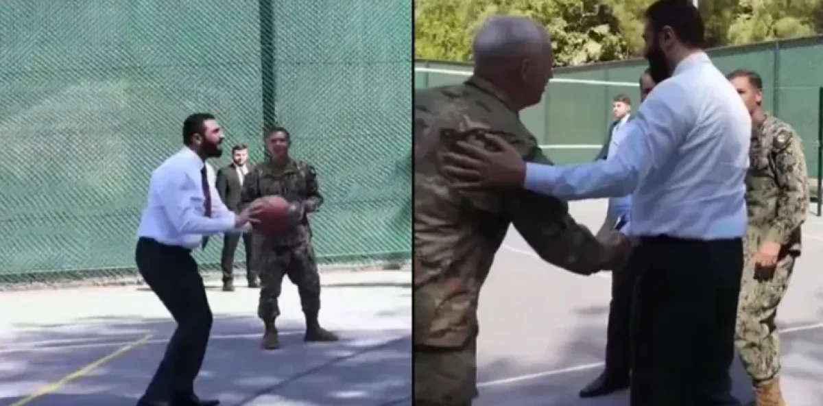 Şara ile ABD'li generaller basketbol oynadı: “Çalış ama daha sert oyna”